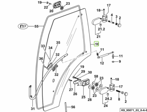 Vitre de porte gauche Agrotron